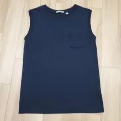 美品 ニコアンド 無地 ポケット ノースリーブシャツ