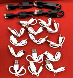 USB-A to Cケーブル 白色14本-20cm 黒色4本-30cm 送料込み