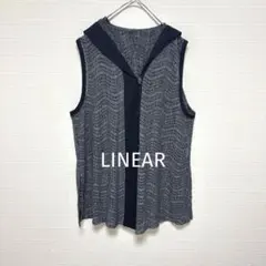 美品『LINEAR』メッシュ ジレ ベスト ノースリーブ フード 昭和レトロのサムネイル