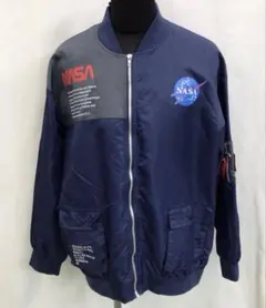 T993K メンズ ジップアップジャンパー 青 秋冬 NASA XXXL 2/5