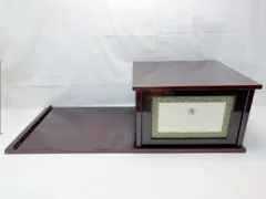 茶道具 溜塗 糸目 小袋棚 即中斎好写 組み立式 銀摘み 炉 風炉用 紙箱