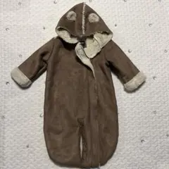 babygap アウター　ムートン　ブラウン　ロンパース