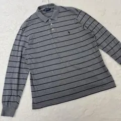 ラルフローレン ポロゴルフ ボーダー長袖ポロ L