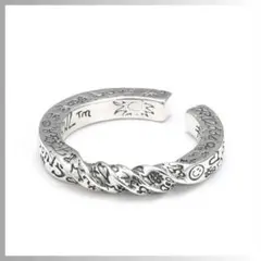 ツイスト イング シルバー 925 刻印 フリーサイズ グラフィティ