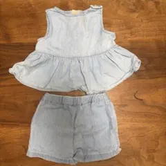 petit main ベビー服 セットアップ 80cm ライトブルーのサムネイル