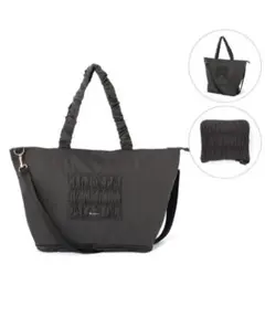 Francfrancクラシックフラワー 2wayキャリーオントート ダークグレー