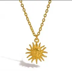 超人気✨ ラスト1✨幸運の太陽✨ ゴールドネックレス サージカルステンレス