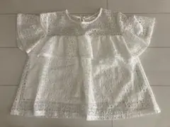 ZARA ホワイト レース 半袖ブラウス 128cm