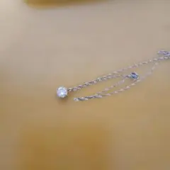 今日のみ値下げ！プラチナ一粒天然ダイヤモンドネックレス　0.4カラット