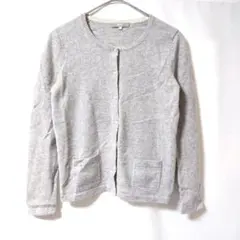 BALLSEY カシミヤ100% クルーネック カーディガン グレー 38