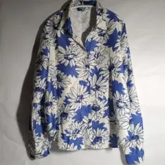新品未使用　ゆったりサイズ　花柄長袖シャツ 100%ポリエステル