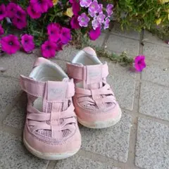 イフミー キッズ用メッシュサンダル ピンク15センチ