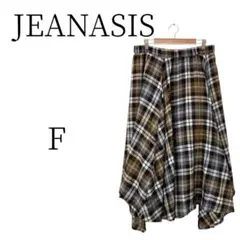 ★美品 JEANASIS ジーナシス 茶系 フレアスカート FREE SIZEのサムネイル