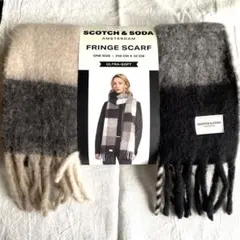 SCOTCH & SODA フリンジスカーフ 250cm x 32cmIVORY