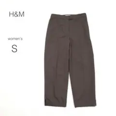 エイチアンドエム パンツ センタープリーツ スラックス ストレート【S】美脚