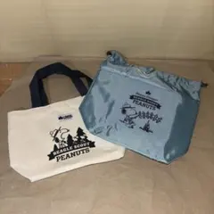 ロゴス監修スヌーピーの保冷巾着＆トートバッグ
