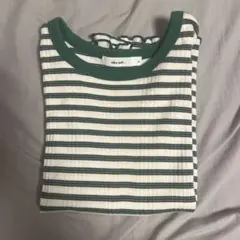 nike and ... 半袖Tシャツ ホワイト/グリーンストライプ