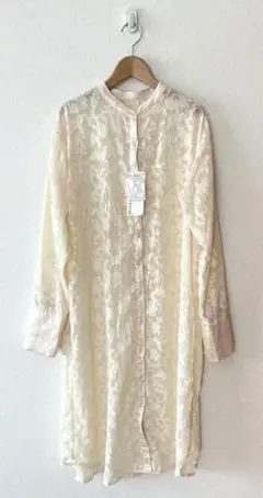 SALE✩.*˚wordtrobe花柄 ロング丈 シアーシャツワンピース