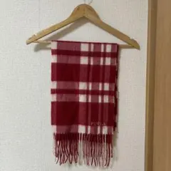 【今月まで】FURLA 赤 チェック柄 マフラー
