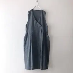 石見銀山★群言堂★根々★ワンピース★ヘリンボーン★リネンウール★ノースリーブ