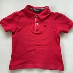 BURBERRY レッド ポロシャツ 100A バーバリー