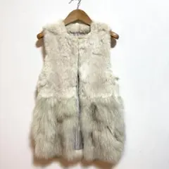 美品！！Sov. ソブ リアルファーベスト ベスト ブルーフォックス 36 S 美品！！Sov. ソブ リアルファーベスト ベスト ブルーフォックス