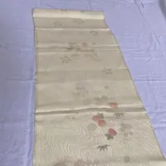 未使用‼️ 着物、帯締め、手彩色、薄い黄色、花柄