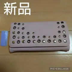 新品 長財布 財布 ピンク くすみピンク スタッズ クレアーズ Claire'sのサムネイル