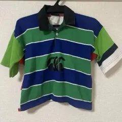 90s ラガーシャツ グットカラー アメリカ古着 ラグビー 黄 緑 白