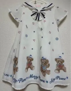 美品】Mezzo Piano くまセーラーワンピース / ブルー系 120cm - メルカリ