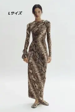【STELLA MCCARTNEY  】スネークスキン柄メッシュワンピース STELLAMCCARTNEY H&M スネークスキンプリントメッシュワンピース