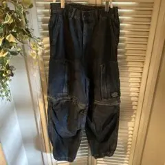 GU x UNDER COVER デニムコンバーチブルワイドカーゴパンツ