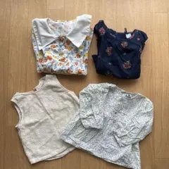 花柄ワンピース、ブラウス4点セット