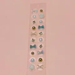 【19】20粒セット　耳ツボジュエリー　かわいい　透明シール　ステンレス製　人気