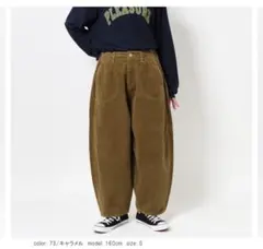 カフェッティ バルーンパンツ レディース パンツ コーデュロイ キャメル L