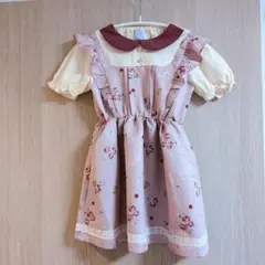 美品☆axes kids ジャンスカ風ワンピース