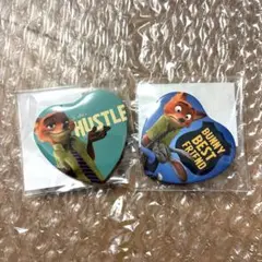 DMMスクラッチ ズートピア ハート缶バッジ ニック・ワイルド