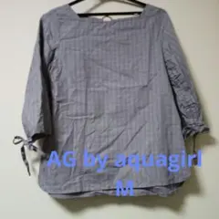AG by aquagirl レディースチェック7分袖シャツ M