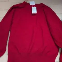 2/21限定価格タグ付き新品【anysis】赤 ニットセーター 長袖