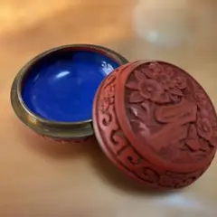 中国　剔紅　堆朱　内七宝　花文　香合　C　9840 中国 剔紅 堆朱 内七宝 花文 香合 C 9840 - メルカリ