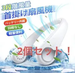 扇風機 首掛け扇風機 小型 携帯扇風機 羽なし 静音 USB充電式 軽量