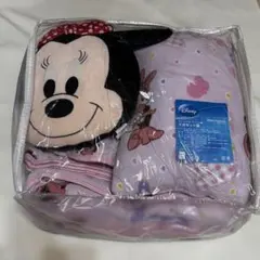 新品 ミニーちゃん シングル敷きパッド ひざ掛け 枕 枕パッド 5点セット