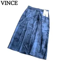 新品★定価4.8万★VINCE ヴィンス ロングスカート シルク ネイビー 2のサムネイル