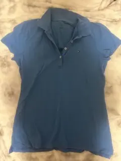 トミーヒルフィガー 半袖ポロシャツ 青