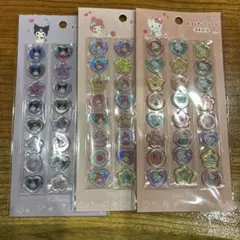 サンリオおはじきふうシール　キティ　マイメロ　クロミ