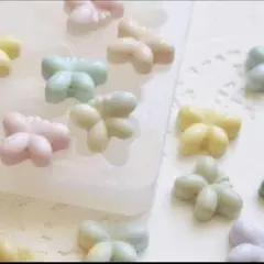 シーリングスタンプ用ワックス シリコンモールド蝶型