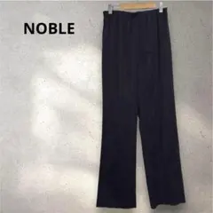 2025 NOBLE ノーブル ストレッチ サテン イージーパンツ 洗える S