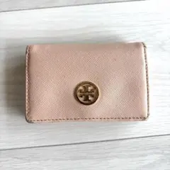 【正規品】トリーバーチ ピンクキャンバス名刺入れ ロゴ付き