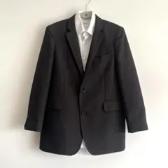 男の子 ダークグレーピンストライプスーツ 160㎝ シャツ付き