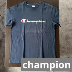 Champion ネイビー Tシャツ ポケット付き